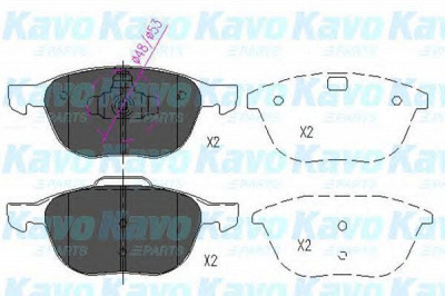 KAVO PARTS kbp4513 -  Комплект тормозных колодок, дисковый тормоз